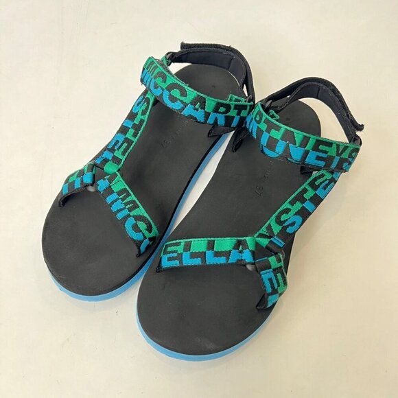 Stella Mc Cartney Junior Logo sandals, Size 37 - Picture 1 of 7